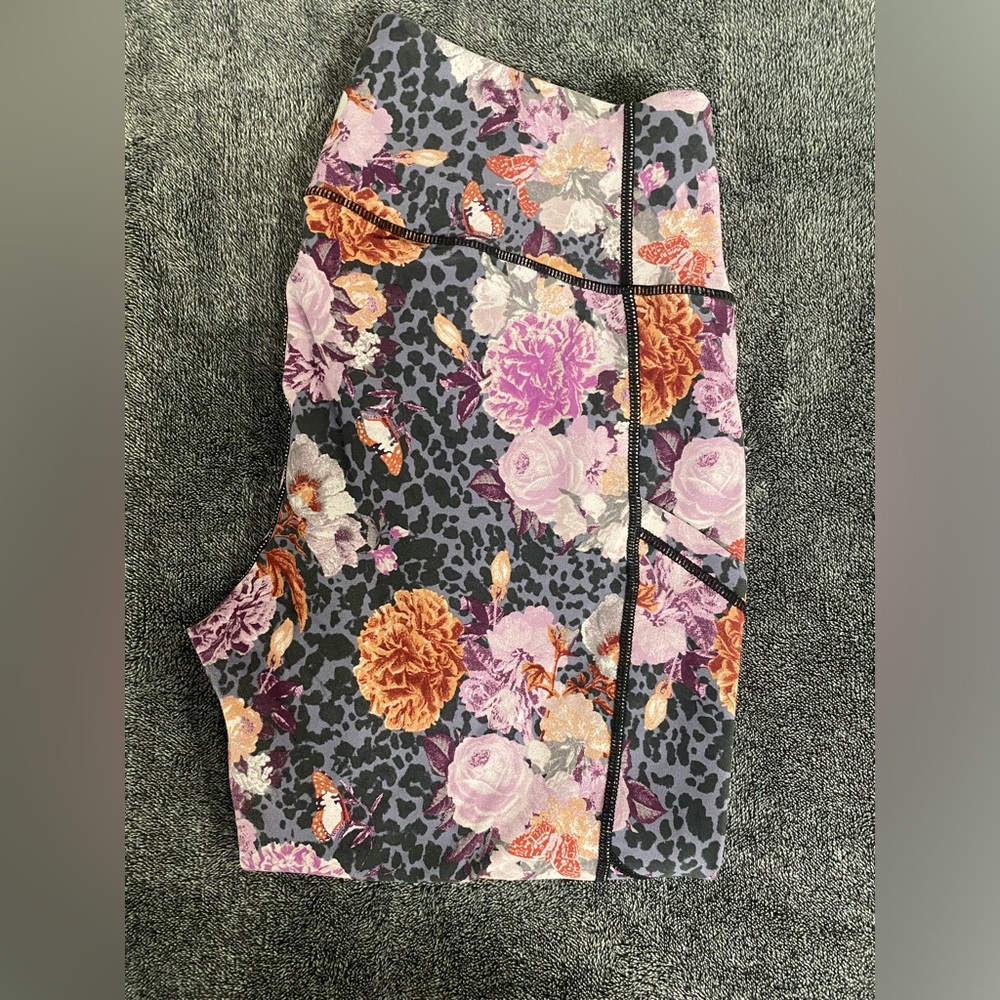 Torrid leggings- size 1, floral and leopard print. 28” length